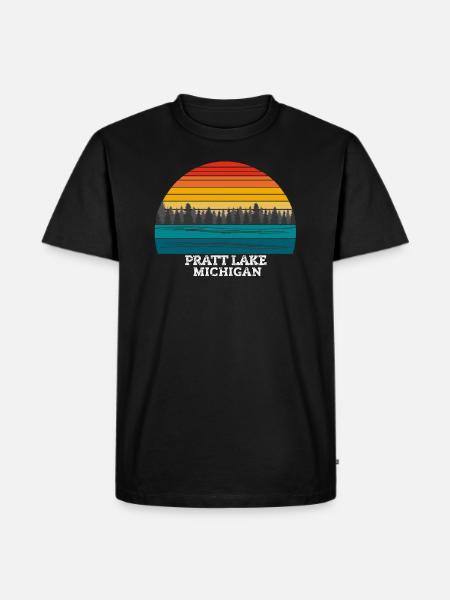 Pratt Lake Michigan - Men's Premium Organic T-Shirt - black