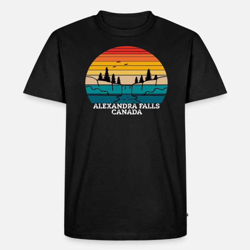 Alexandra Falls Canada - Männer Premium Bio T-Shirt - Schwarz