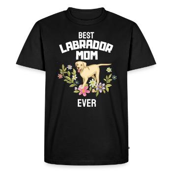 Best Labrador Mom Dog Mother's Day Flower Labrador - Men's Premium Organic T-Shirt - black - Front - Nico (187cm)