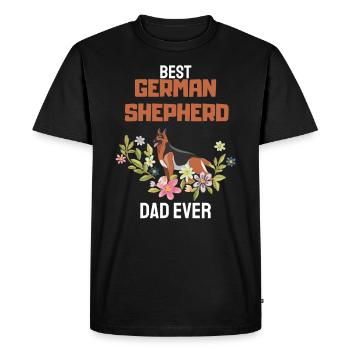 Best German Shepherd Papa Father's Day Dogs - Men's Premium Organic T-Shirt - black - Front - Nico (187cm)