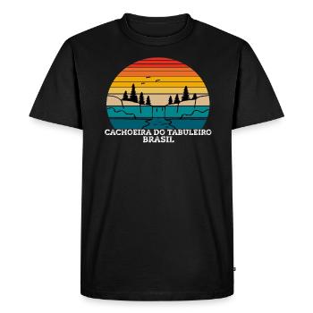 Cachoeira do Tabuleiro Brasil - T-shirt Premium bio Homme - noir - Devant - Nico (187cm)