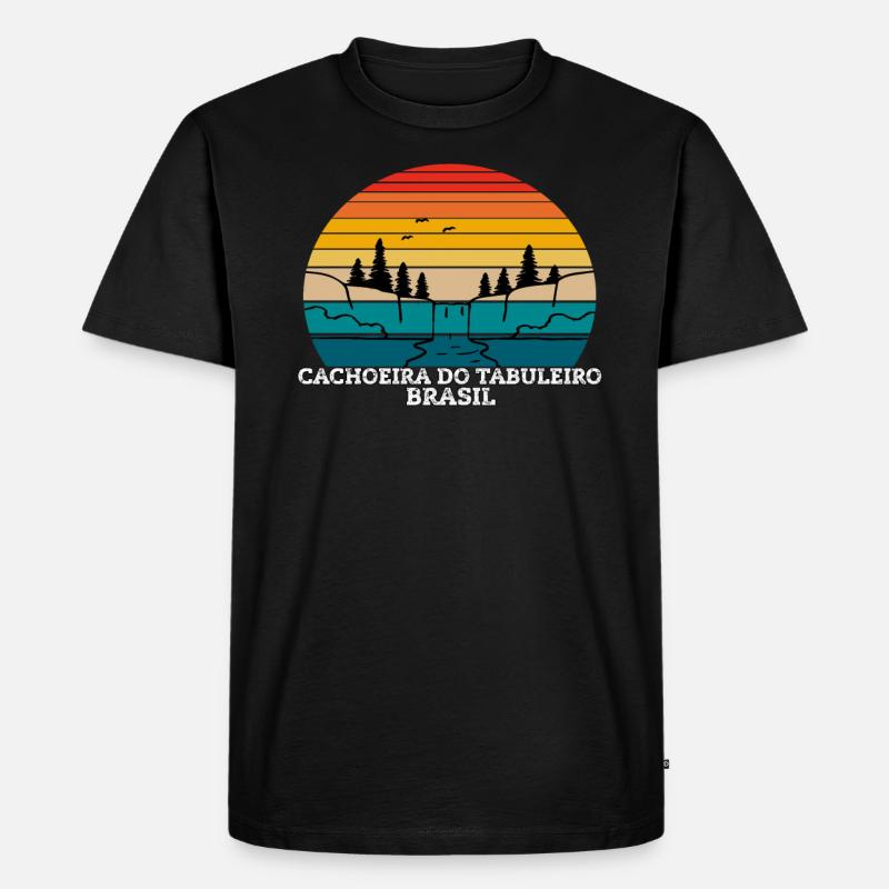 Cachoeira do Tabuleiro Brasil - Männer Premium Bio T-Shirt - Schwarz