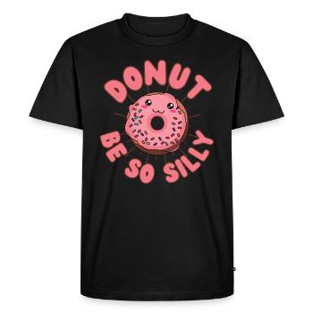 Donut be so silly Donut kawaii - T-shirt Premium bio Homme - noir - Devant - Nico (187cm)