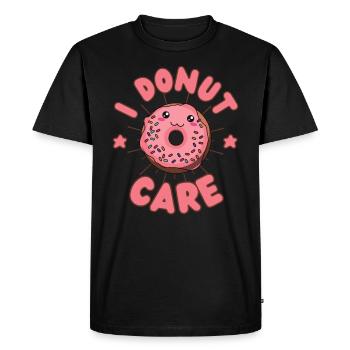 I Donut care Donut kawaii - T-shirt Premium bio Homme - noir - Devant - Nico (187cm)