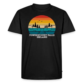 Chutes de Powerscourt Irlande - T-shirt Premium bio Homme - noir - Devant - Nico (187cm)