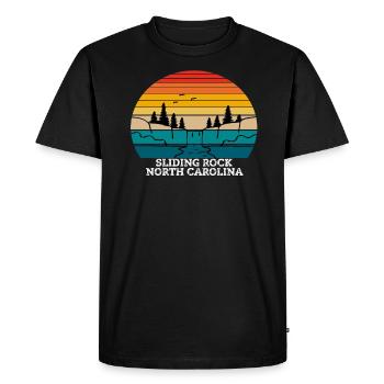 Sliding Rock North Carolina - Men's Premium Organic T-Shirt - black - Front - Nico (187cm)