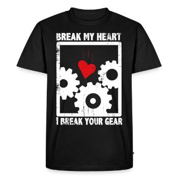 Emancipation is Power Equality Heart - Men's Premium Organic T-Shirt - black - Front - Nico (187cm)