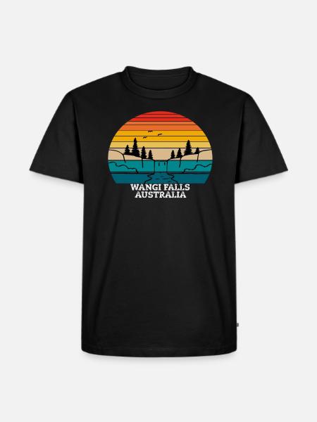 Wangi Falls Australia - Männer Premium Bio T-Shirt - Schwarz