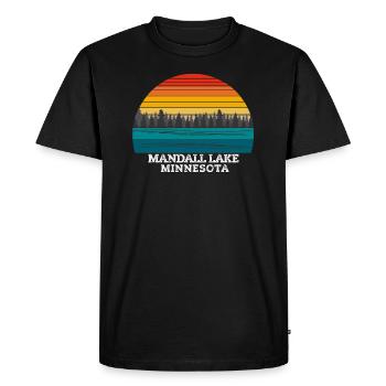 Lac Mandall Minnesota (États-Unis) - T-shirt Premium bio Homme - noir - Devant - Nico (187cm)