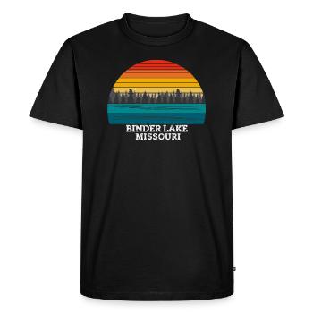 Lac Binder Missouri - T-shirt Premium bio Homme - noir - Devant - Nico (187cm)