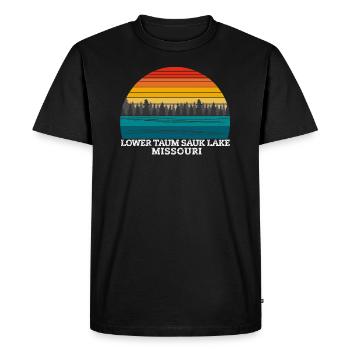 Lac Bas-Taum Sauk Missouri - T-shirt Premium bio Homme - noir - Devant - Nico (187cm)