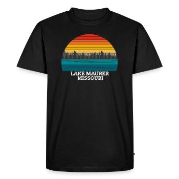 Lac Maurer Missouri - T-shirt Premium bio Homme - noir - Devant - Nico (187cm)