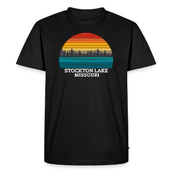 Lac Stockton Missouri - T-shirt Premium bio Homme - noir - Devant - Nico (187cm)