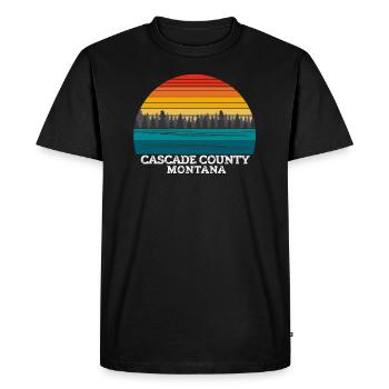 le comté de Cascade, situé dans l’État du Montana; - T-shirt Premium bio Homme - noir - Devant - Nico (187cm)