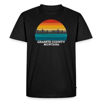 le comté de Granite, situé dans l’État du Montana; - T-shirt Premium bio Homme - noir - Devant - Nico (187cm)