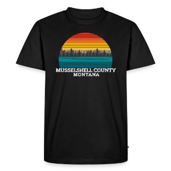 le comté de Musselshell, situé dans l’État du Montana; - T-shirt Premium bio Homme - noir - Devant - Nico (187cm)
