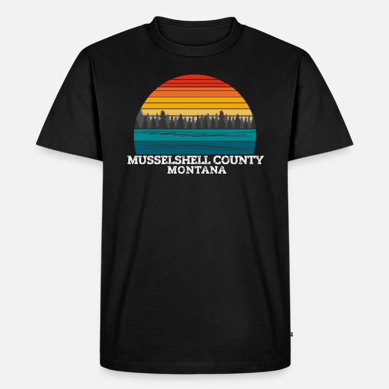 Musselshell County Montana - Männer Premium Bio T-Shirt - Schwarz