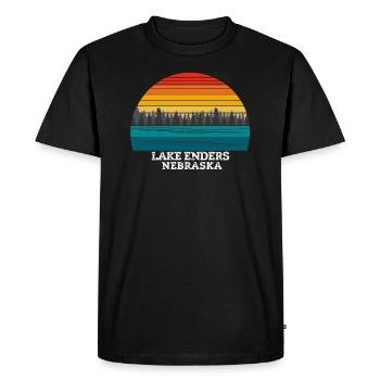 Lake Enders, Nebraska - T-shirt Premium bio Homme - noir - Devant - Nico (187cm)