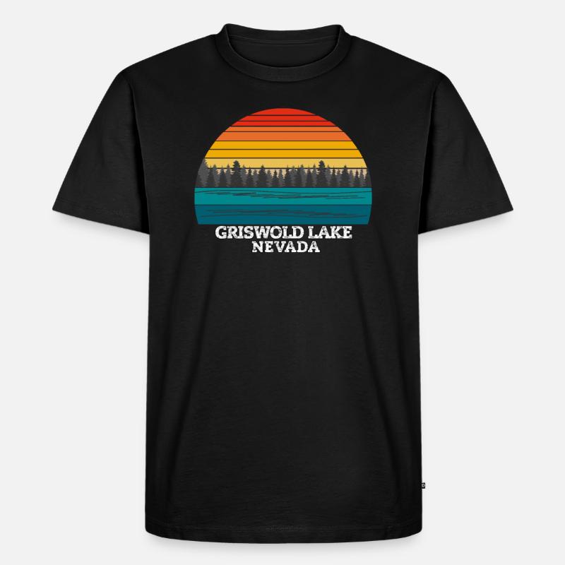 Griswold Lake Nevada - Männer Premium Bio T-Shirt - Schwarz