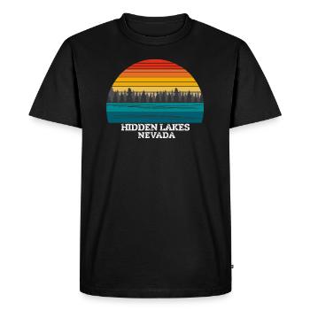 Hidden Lakes Nevada - Men's Premium Organic T-Shirt - black - Front - Nico (187cm)