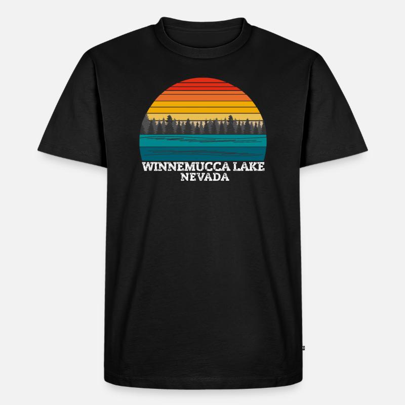Winnemucca Lake Nevada - Männer Premium Bio T-Shirt - Schwarz
