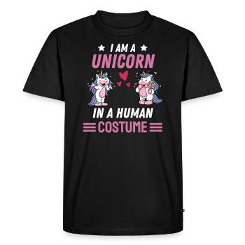 Licorne Costume Party Cadeau Licorne Drôle - T-shirt Premium bio Homme - noir - Devant - Nico (187cm)