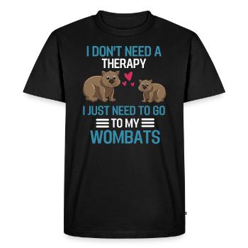 Animal Lovers Australia Animal Gift Wombat - T-shirt Premium bio Homme - noir - Devant - Nico (187cm)