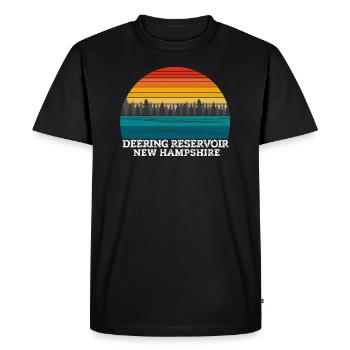 Deering Reservoir New Hampshire - T-shirt Premium bio Homme - noir - Devant - Nico (187cm)
