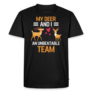 My Deer and Me Woodland Animal Gift Deer - Men's Premium Organic T-Shirt - black - Front - Nico (187cm)
