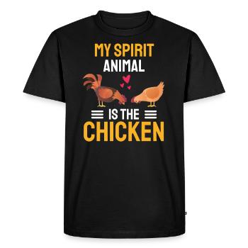Farm Animal Farmer Gift Funny Chicken - Men's Premium Organic T-Shirt - black - Front - Nico (187cm)