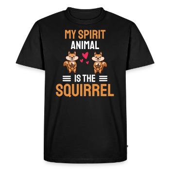 Cadeau de rongeur animal forestier drôle écureuil - T-shirt Premium bio Homme - noir - Devant - Nico (187cm)