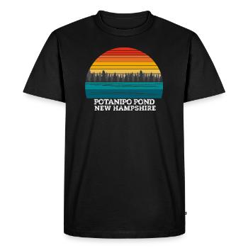Étang Potanipo, New Hampshire - T-shirt Premium bio Homme - noir - Devant - Nico (187cm)