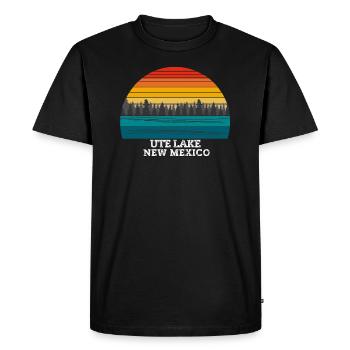 Ute Lake New Mexico - Men's Premium Organic T-Shirt - black - Front - Nico (187cm)