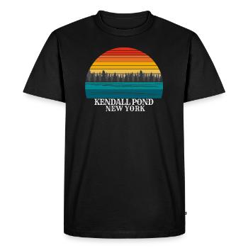 Kendall Pond New York - Men's Premium Organic T-Shirt - black - Front - Nico (187cm)