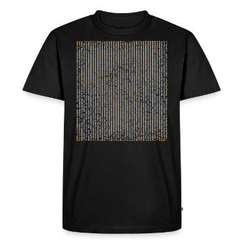 Background Stripes - Vintage - Men's Premium Organic T-Shirt - black - Front - Nico (187cm)