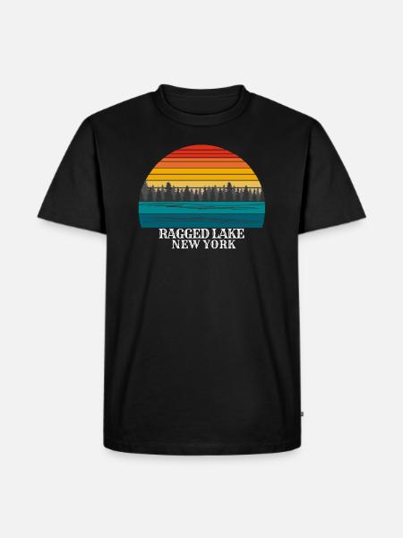 Ragged Lake New York - Men's Premium Organic T-Shirt - black