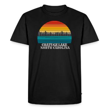 Chatuge Lake Caroline du Nord - T-shirt Premium bio Homme - noir - Devant - Nico (187cm)