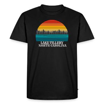 Lac Tillery Caroline du Nord - T-shirt Premium bio Homme - noir - Devant - Nico (187cm)