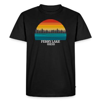 Ferry Lake Ohio - Men's Premium Organic T-Shirt - black - Front - Nico (187cm)
