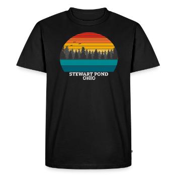Stewart Pond Ohio - Men's Premium Organic T-Shirt - black - Front - Nico (187cm)