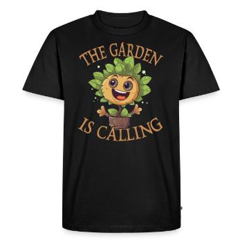 Le jardin appelle les amoureux du jardin amusants - T-shirt Premium bio Homme - noir - Devant - Nico (187cm)
