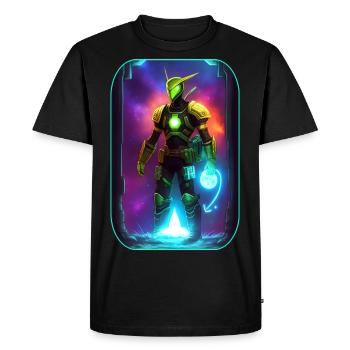 Dessin animé de science-fiction avec Astranaut - T-shirt Premium bio Homme - noir - Devant - Nico (187cm)