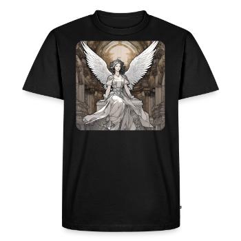Cool Gothic Angel - Men's Premium Organic T-Shirt - black - Front - Nico (187cm)