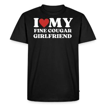 Funny I love my fine Cougar Girlfriend T-Shirt - Men's Premium Organic T-Shirt - black - Front - Nico (187cm)