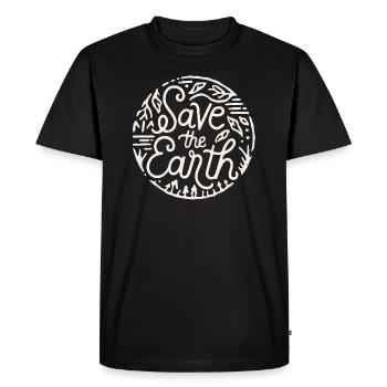 Save the earth Sauver la planète - T-shirt Premium bio Homme - noir - Devant - Nico (187cm)