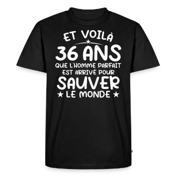 36 years old Gift 36 years old Original Gift Men 36 years old - Men's Premium Organic T-Shirt - black - Front - Nico (187cm)