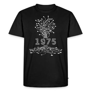 1975 Gaming Birthday Gift, 1975 Gamer Gift - Men's Premium Organic T-Shirt - black - Front - Nico (187cm)