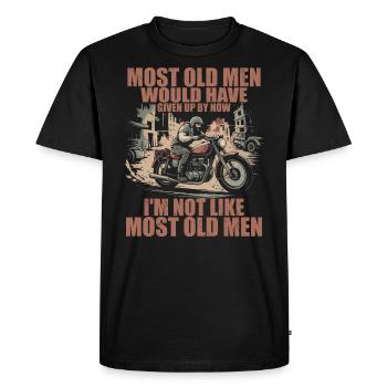 Motorcycles I'm Not Like Most Old Men Motorcycle - T-shirt Premium bio Homme - noir - Devant - Nico (187cm)