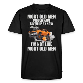 I'm Not Like Most Old Men | Funny Drag Racing - T-shirt Premium bio Homme - noir - Devant - Nico (187cm)
