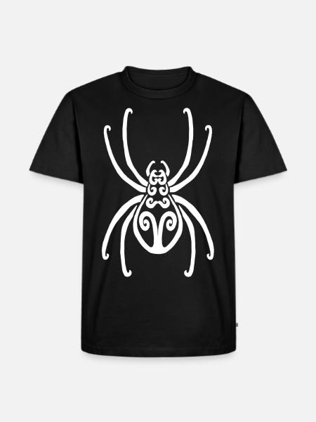 Araignée blanche - T-shirt Premium bio Homme - noir
